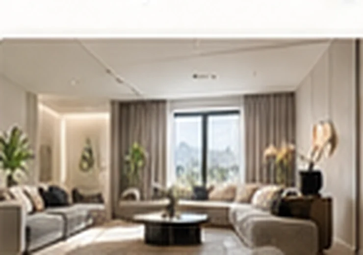 Living de apartament amenajat